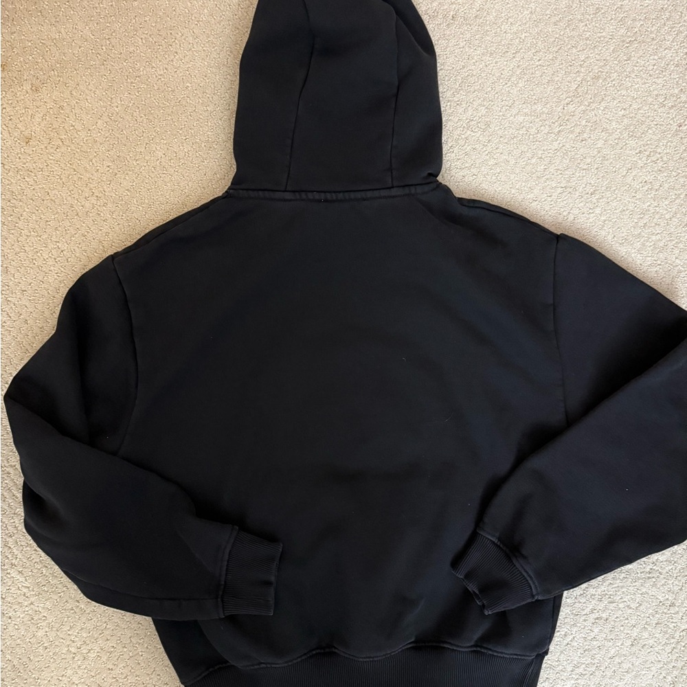 Zara men’s black basic hoodie sweatshirt size Small - Picture 2 of 4